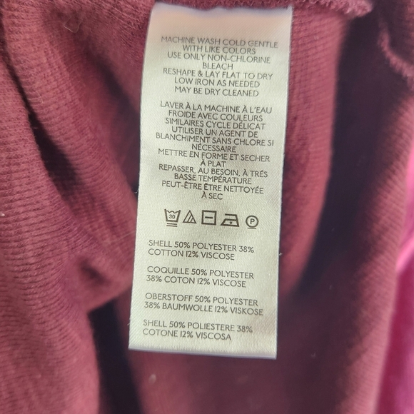 Pilcro by Antropologie Ruffled Raglan Thermal Top In Two Tone Purple Medium - Picture 7 of 8